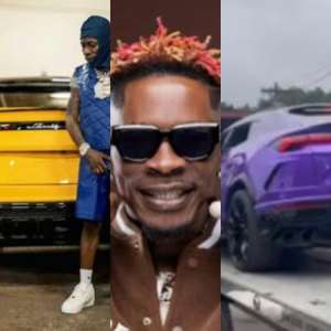 Shatta Wale on seized lamborghini