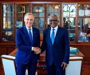 Canadian Prime Minister Mark Carney with Aliko Dangote