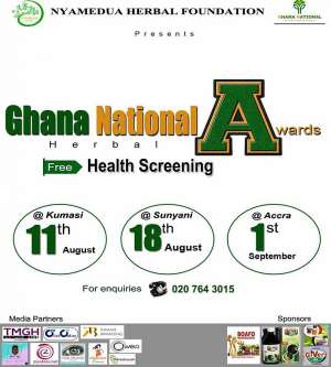 Nyamedua Herbal Foundation to organize free health screening ahead of the Ghana National Herbal Awar