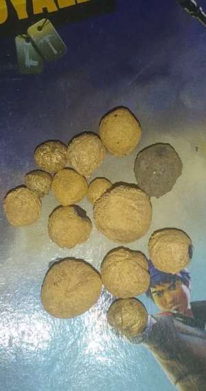 Some pure gold nuggets from Offin river