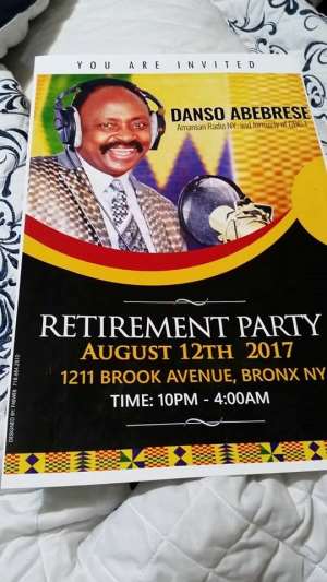 US Based Broadcast Legend; Danso Abebrese Retirement Party In NY