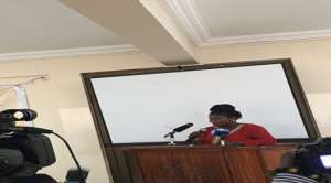 Ms. Ankumah delivering her speech