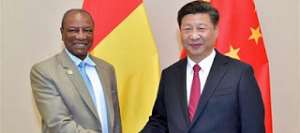 The Guinean leader, Alpha Cond and Chinese leader: Xi Jinping: The Chinese leader has to help Guinea fight Ebola to keep business with his country