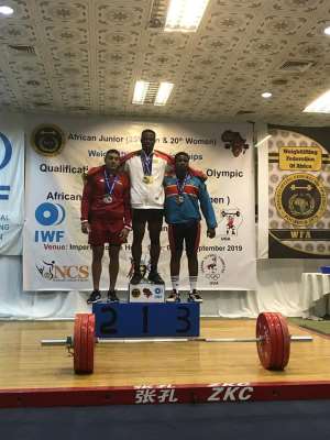 Christian Amoah Wins Three Gold Medals At African Junior Weightlifting Championship In Uganda