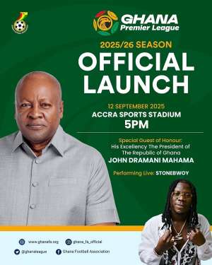 President Mahama to launch 2025/26 Ghana Premier League season at Accra Sports Stadium