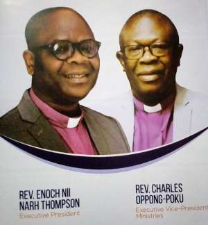 Ghana Baptist Convention inducts Rev. Thompson and Oppong-Poku as president and vice into Office