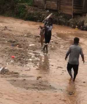 Five-year-old pupil swept away by heavy floodwaters in Kumasi