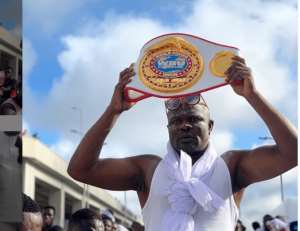Bukom Banku Gets Rapturous Welcome After First International Boxing Victory VIDEO+PHOTOS