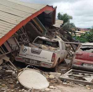 3 Storey Building Collapse To The Ground At Ahenema Kokoben In The Ashanti Region