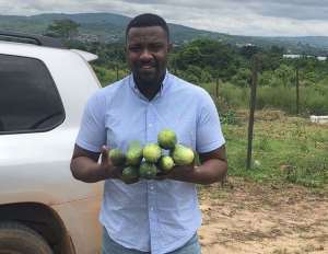 Ghanaian actor, John Dumelo Already Making Money from Cucumber Farm