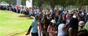 Young people wait to register at a South African university in 2012. They are bearing the brunt of high levels of  unemployment. - Source: Photo by Foto24Gallo ImagesGetty Images
