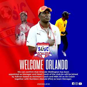 DOL Side Wa Suntaa SC Appoints Orlando Wellington As New Head Coach