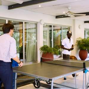 Black Sherif and German Ambassador bond over music, stories and table tennis
