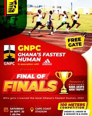GNPC Ghana Fastest Human: 2022 final edition at Cape Coast on September 24