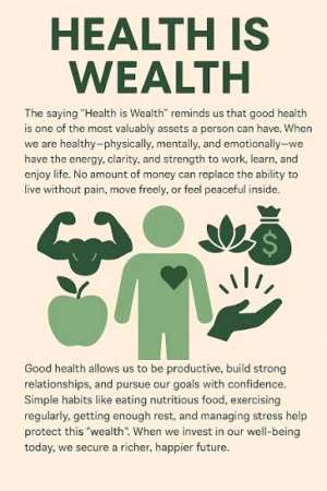 Support The Living: Health Must Come Before Wealth