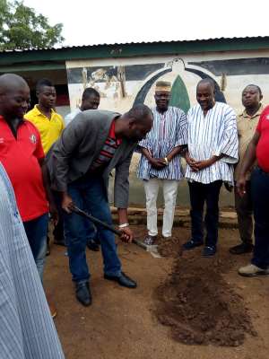 Hon. Sebastian Sandaare Cuts Sod For Construction Of A New Constituency Party Office