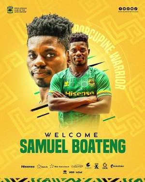 OFFICIAL: Asante Kotoko complete the signing of prolific striker Samuel Boateng