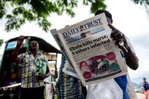 Ebola news was the top story in Nigeria in early August 2014. - Source: Photo by Mohammed ElshamyAnadolu AgencyGetty Images