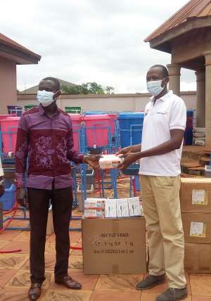 World Vision Ghana Partners Present Handwashing Stations, PPEs To Asutifi North District