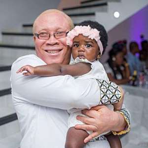In-law Moses Foh-Amoaning Cuddles Sark's Cute Daughter