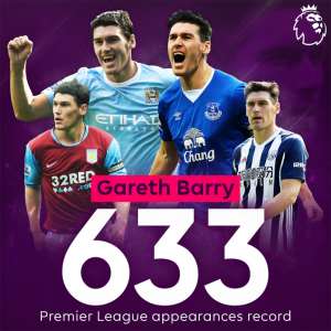 Gareth Barry Has Broken The All-Time Premier League Appearance Record