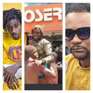 Fans of Dancehall artist Masaany storm Hitz Fm after his encounter with Mr. Logic on live radio