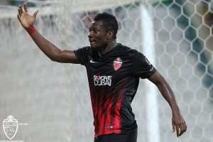 Asamoah Gyan fires Uganda  warning after netting brace for Al Ahli in 3-2 win over Al Shabab in UAE League Cup