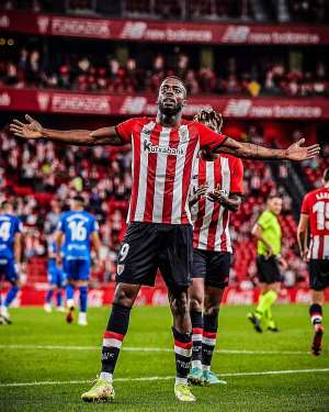 New Ghana striker Inaki Williams scores for Athletic Bilbao in home win against Almeria