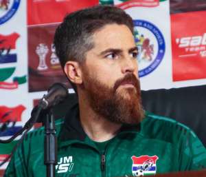 The Gambia head coach Johnathan McKinstry