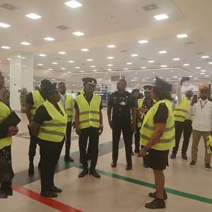 Customs explains red and green channels at Accra International Airport
