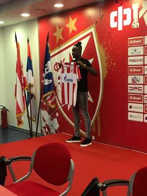 Ghana Striker Richmond Boakye-Yiadom Unveiled At Red Star Belgrade PHOTOS