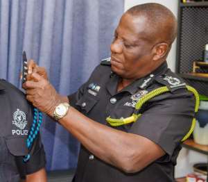 IGP promotes 7 policemen who arrested 5 suspects in connection with robbery and murder of gold dealer at Agona Nkwanta