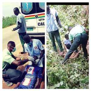 Nkawkaw National Ambulance Service team saves dying man who hasn't eaten for 8 days