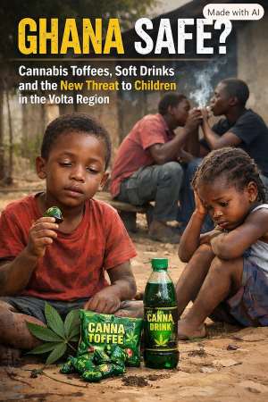 GHANA SAFE? When cannabis begins appearing in sweets, drinks and other everyday products, the danger becomes harder to see and easier for children to encounter. Who is supplying these products, where are they coming from, and who is protecting Ghanas children? The answers can no longer wait.