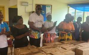 Dr. Minta Nyarku donates 50 sewing machines to dressmakers in Cape Coast North