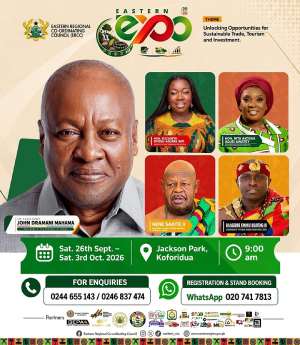 Eastern Expo 2026: President Mahama to oin week-long Business and Investment Showcase