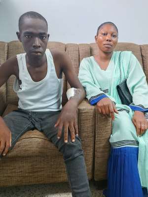Alhassan Mohammed Sani with his wife
