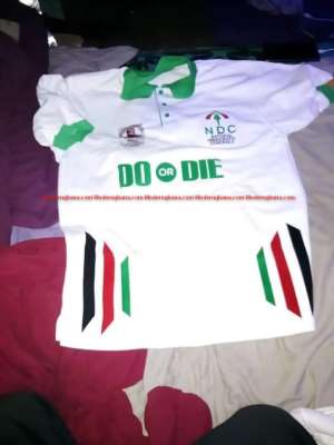 Mahama's 'do or die' campaign T-shirt pops up as some NDC boys declare battle-ready for 2024