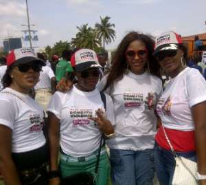 NOLLYWOOD STARS, STAR ARTISTES, STUDENTS, OTHERS TURN OUT FOR WALK AGAINST DOMESTIC VIOLENCE