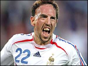 Ribery scored his first goal for France