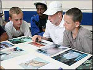 Pupils are shown photos of what a knife can do to the body