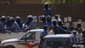 There is tight security outside universities in Khartoum