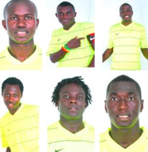 From top left: Andre, Togo, Benjamin, GhanaAwal, Ghana, Mohamed, Ghana, Kalusha, Nigeria, Zulu, Liberia