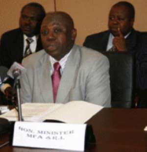 Alhaji Mohammed Mumuni - Ghana039;s Foreign Minister in front row.