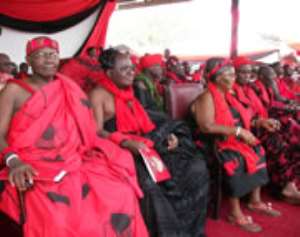 Nii Adotey Obour II and some Ga chiefs at a funeral