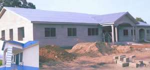INSET: The Bugubelle Police Station, The Divisional Police Headquarters under construction at Tumu