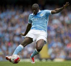 Manchester City's Ivorian midfielder Yaya Toure, pictured on August 16, 2015, has been voted the best footballer in Africa a record four consecutive times.  By Oli Scarff AFPFile