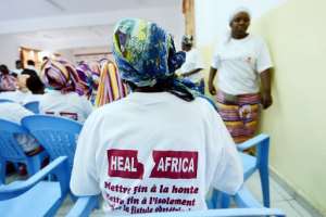 Women take part in a campaign at the hospital 'Heal Africa' which advocates an end to sexual violence and rape against women in Goma on May 30, 2013.  By Junior D. Kannah AFPFile