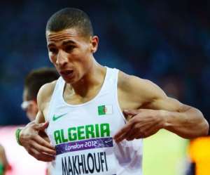 Algeria's Taoufik Makhloufi reacts after competing in the men's 1500m semi-finals.  By Olivier Morin AFPFile