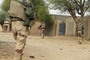 French soldiers patrol the streets in Kidal, northern Mali  on July 28, 2013.  By Kenzo Tribouillard (AFP/File)